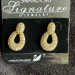 Signature Swarovski crystal door knocker earrings